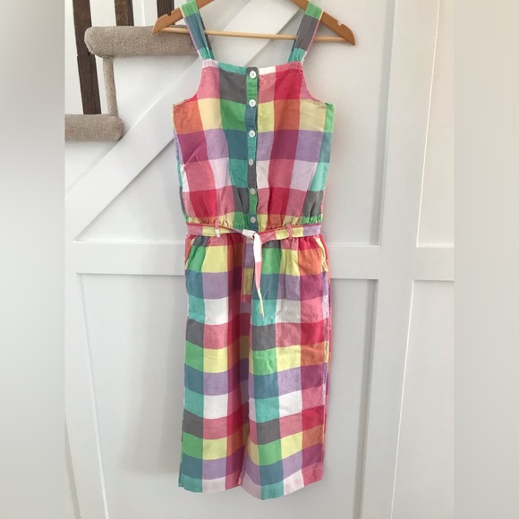 GAP Cropped Linen blend Jumpsuit Girl Size XXL 14-16 - Picture 2 of 5